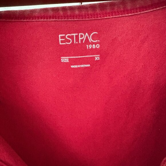 Y2K PacSun Est. 1980 Ashlee Washed Notched Henley Long Sleeve Cropped Top XS - Picture 3 of 9